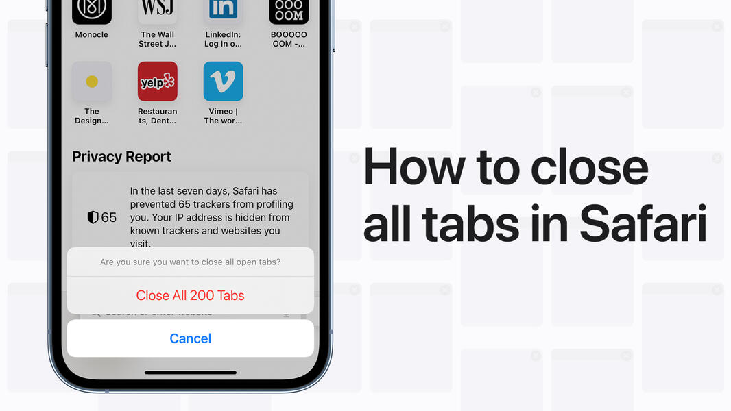 Close All Tabs in Safari
