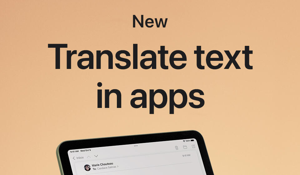 Translate Text in Apps